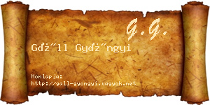 Gáll Gyöngyi névjegykártya