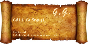 Gáll Gyöngyi névjegykártya