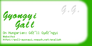 gyongyi gall business card